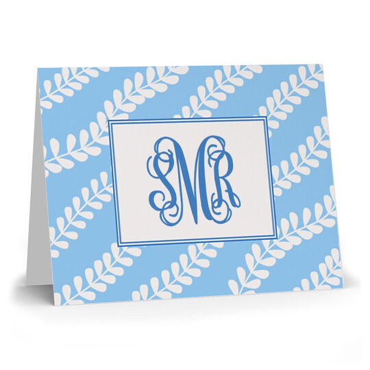 Blue Vines Folded Note Cards